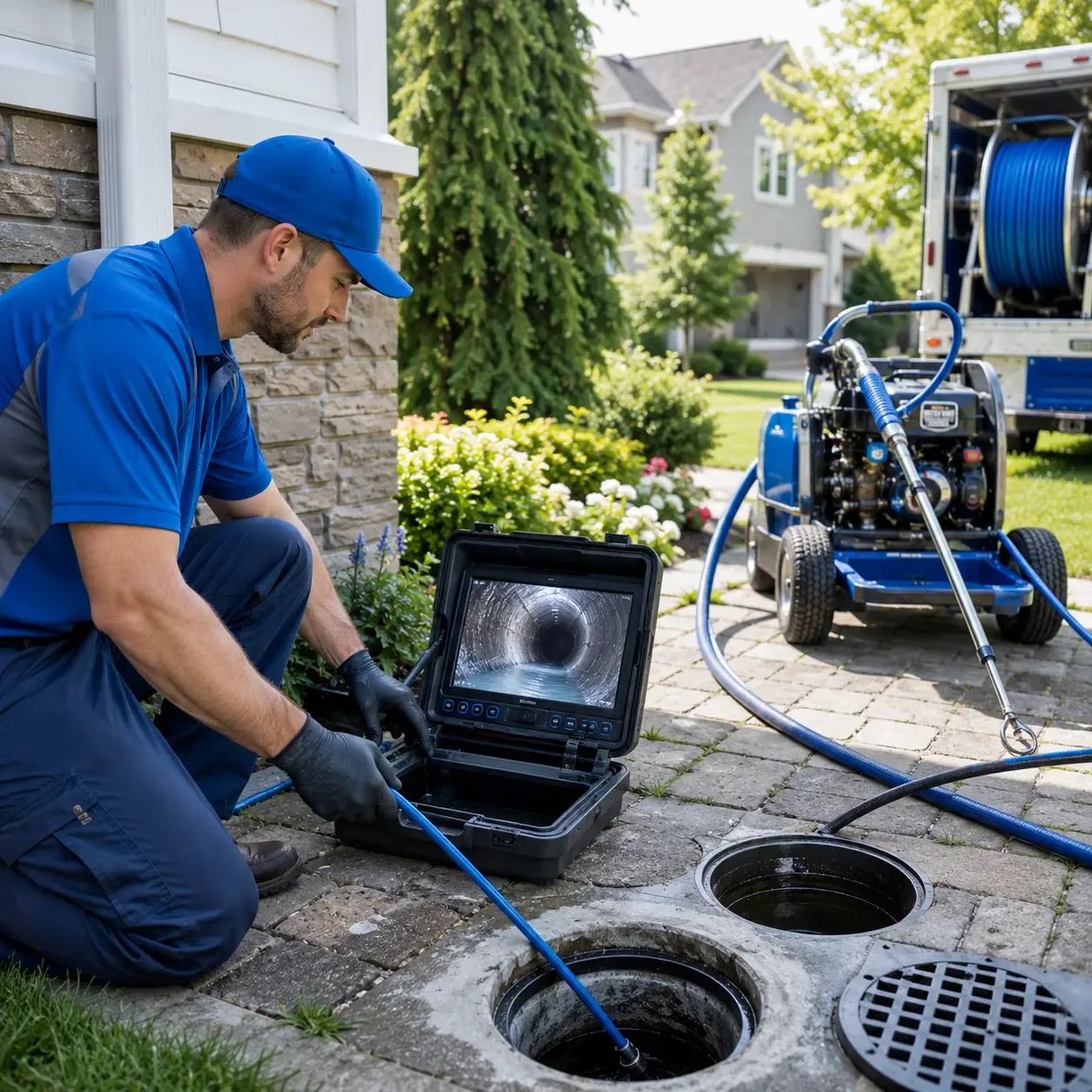 Outdoor drain cleaning professionals serving Everson, PA