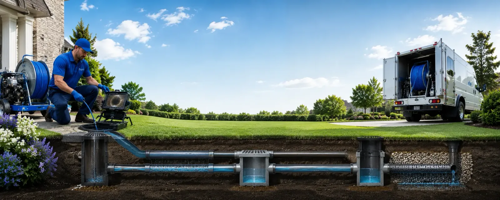 Outdoor drain cleaning information for Everson, PA